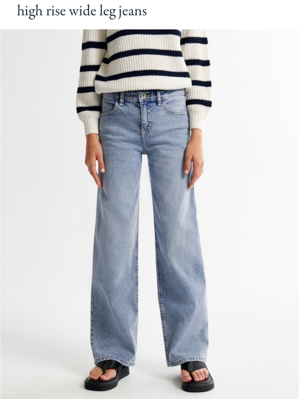 Abercrombie Kids High Rise Wide Leg Jeans Size 11-12